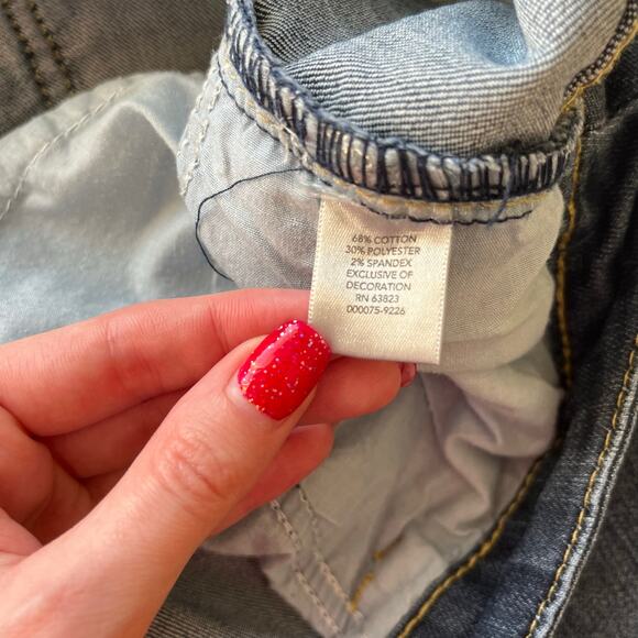 Christopher & Banks Dark Wash Bootcut Jean with Embroidered Pockets Size 14 - Picture 4 of 16